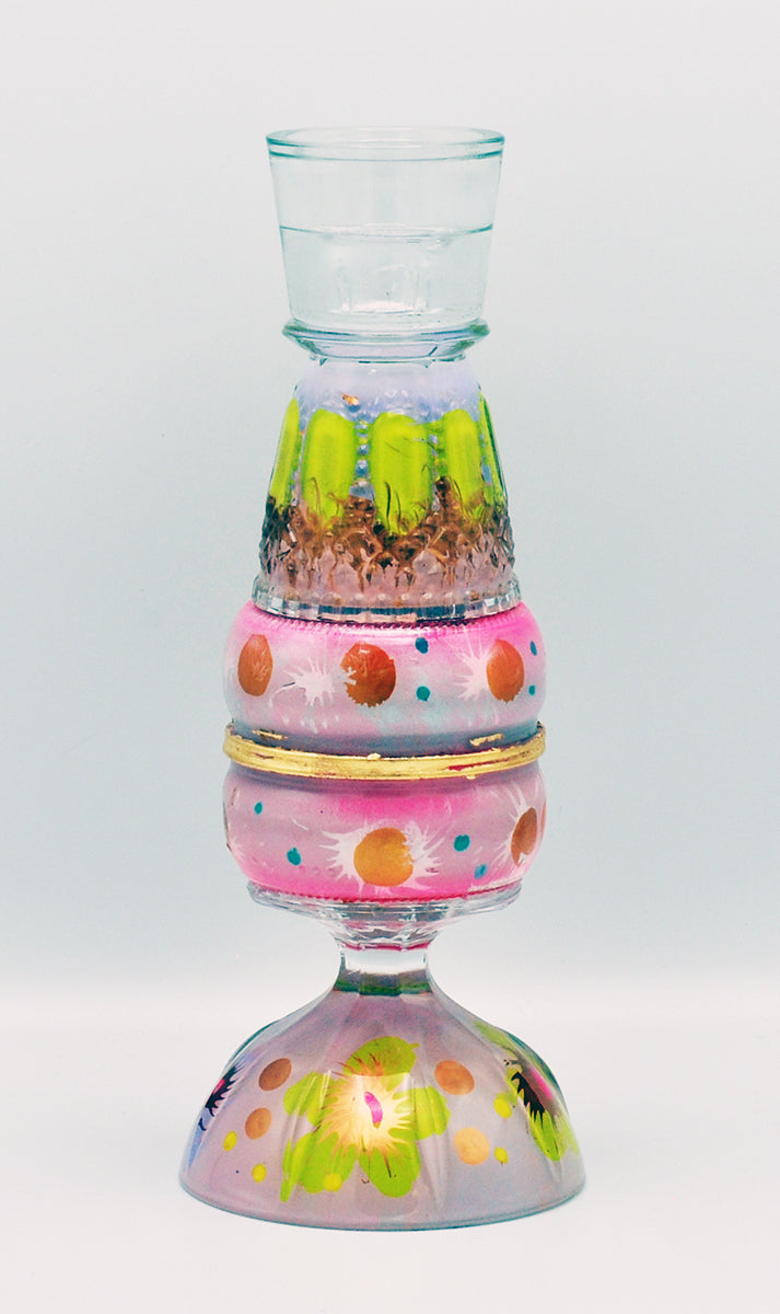 Ans Bakker — Glanskandelaar 007, glas