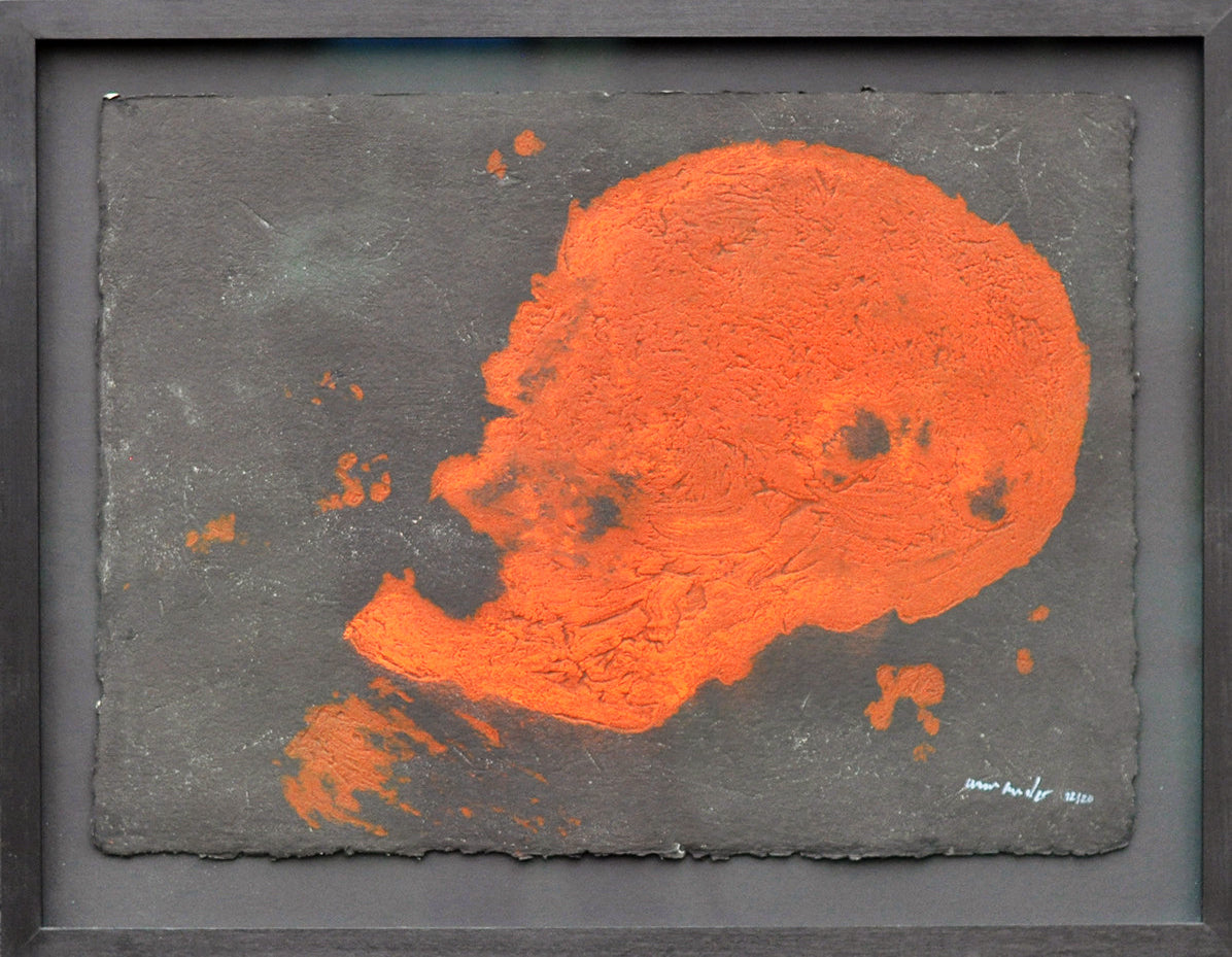 Armando — Der Kopf (Rot), carborundum ets