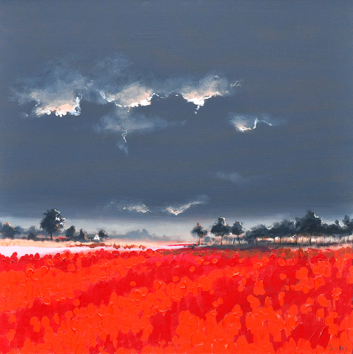 Finn Baxley — Sunburst, acryl op linnen