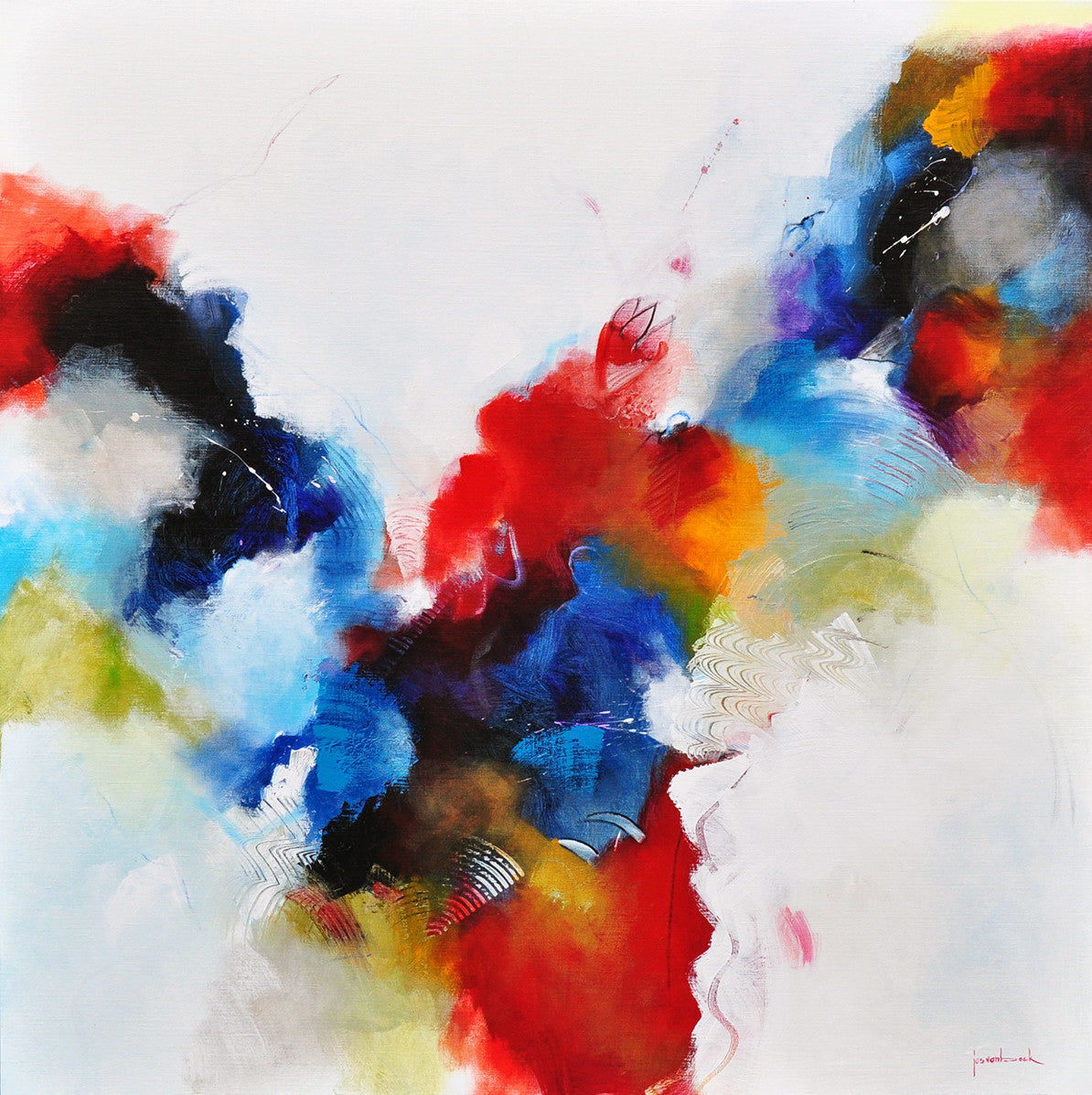 Jos van Beek — Verlangen naar elders, acryl op linnen