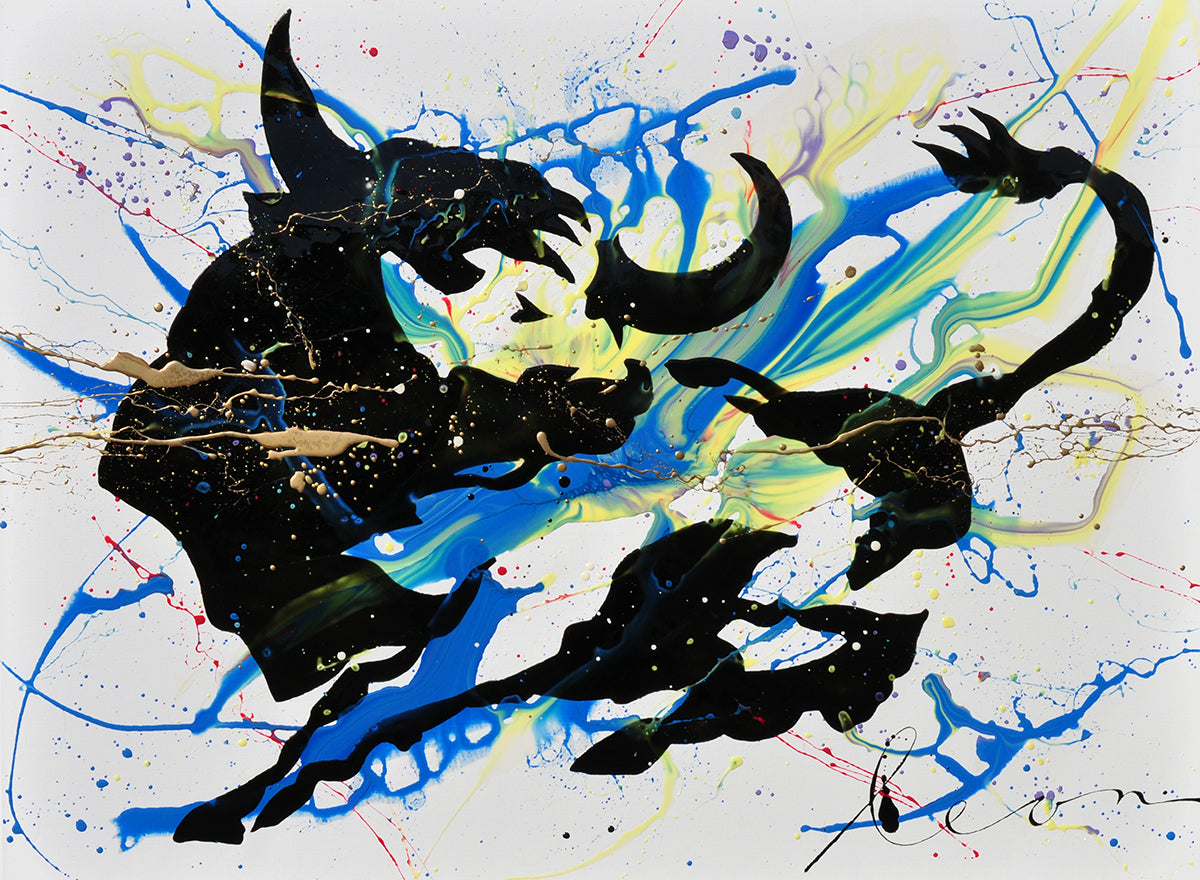 Leon Bosboom — Toro de Fuego, acryl/epoxy op linnen