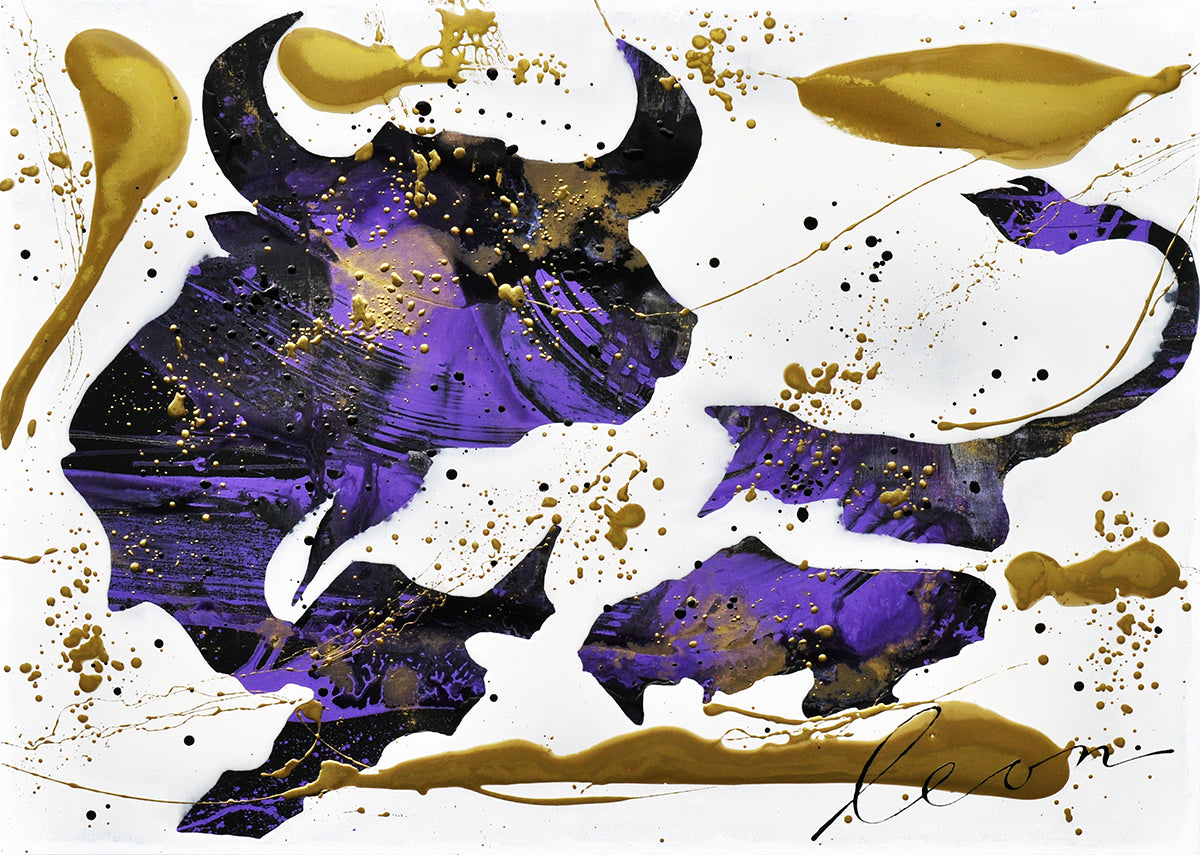 Leon Bosboom — Toro Purpura d Oro, acryl/epoxy op linnen