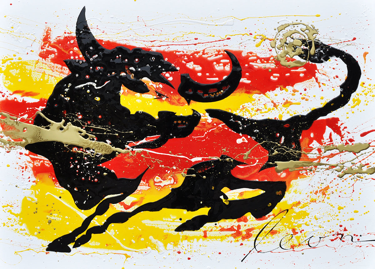 Leon Bosboom — Toro Bandera, acryl/epoxy op linnen