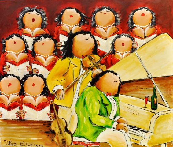 Theo Broeren — Hij kan het nog steeds, acryl op linnen