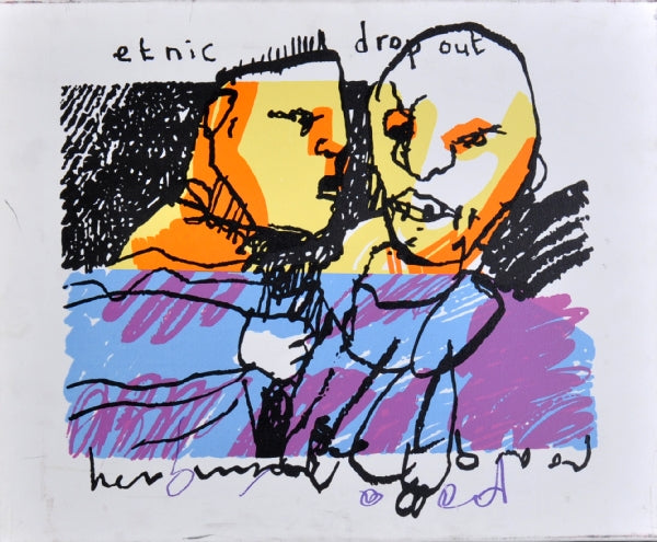 Herman Brood — Etnic dropout op linnen, zeefdruk op linnen