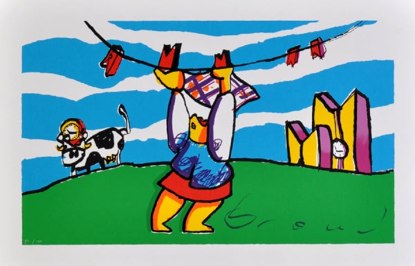 Herman Brood — De was ophangen, zeefdruk