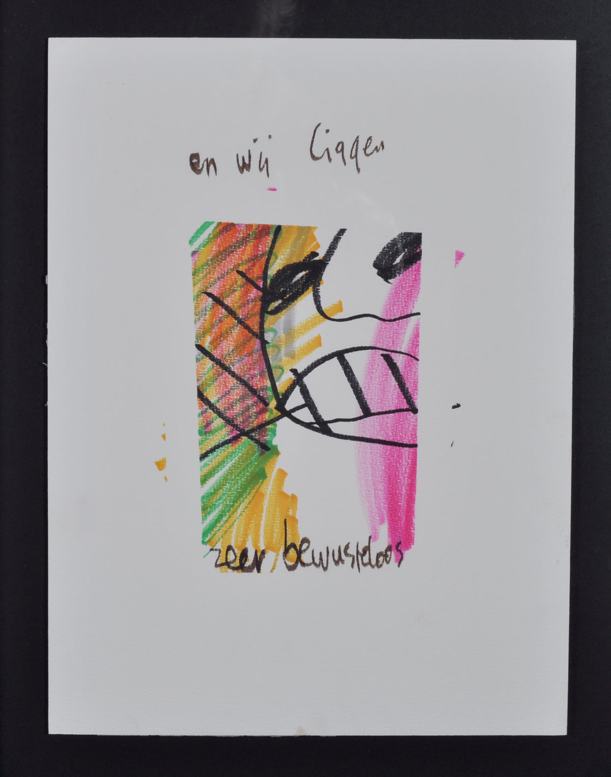 Herman Brood — En wij liggen, tekening (ingelijst)