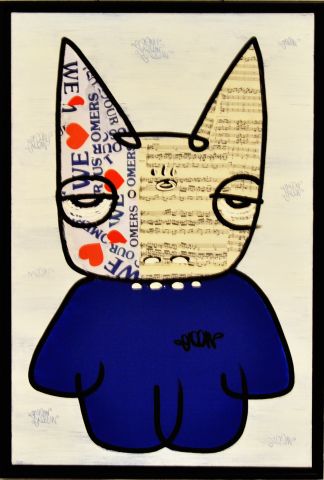 Charles K. Williams — Sharp snow rabbit, mixed media