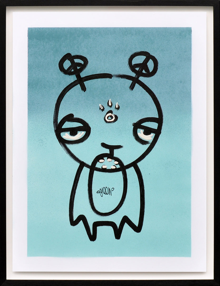 Charles K. Williams — Crunky Peace Hound, mixed media (in museumglas)