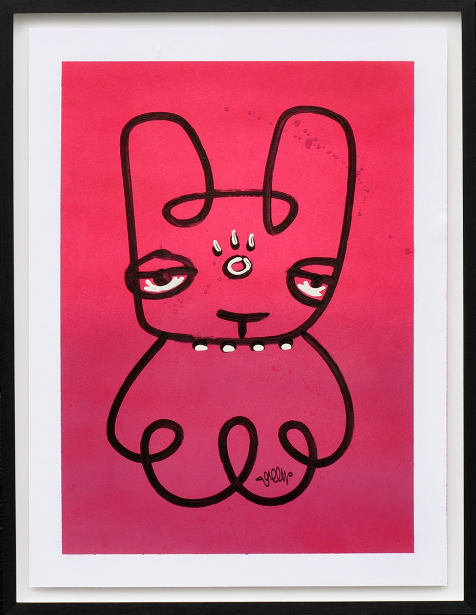 Charles K. Williams — P.T. Crusty Bunny, mixed media (in museumglas)