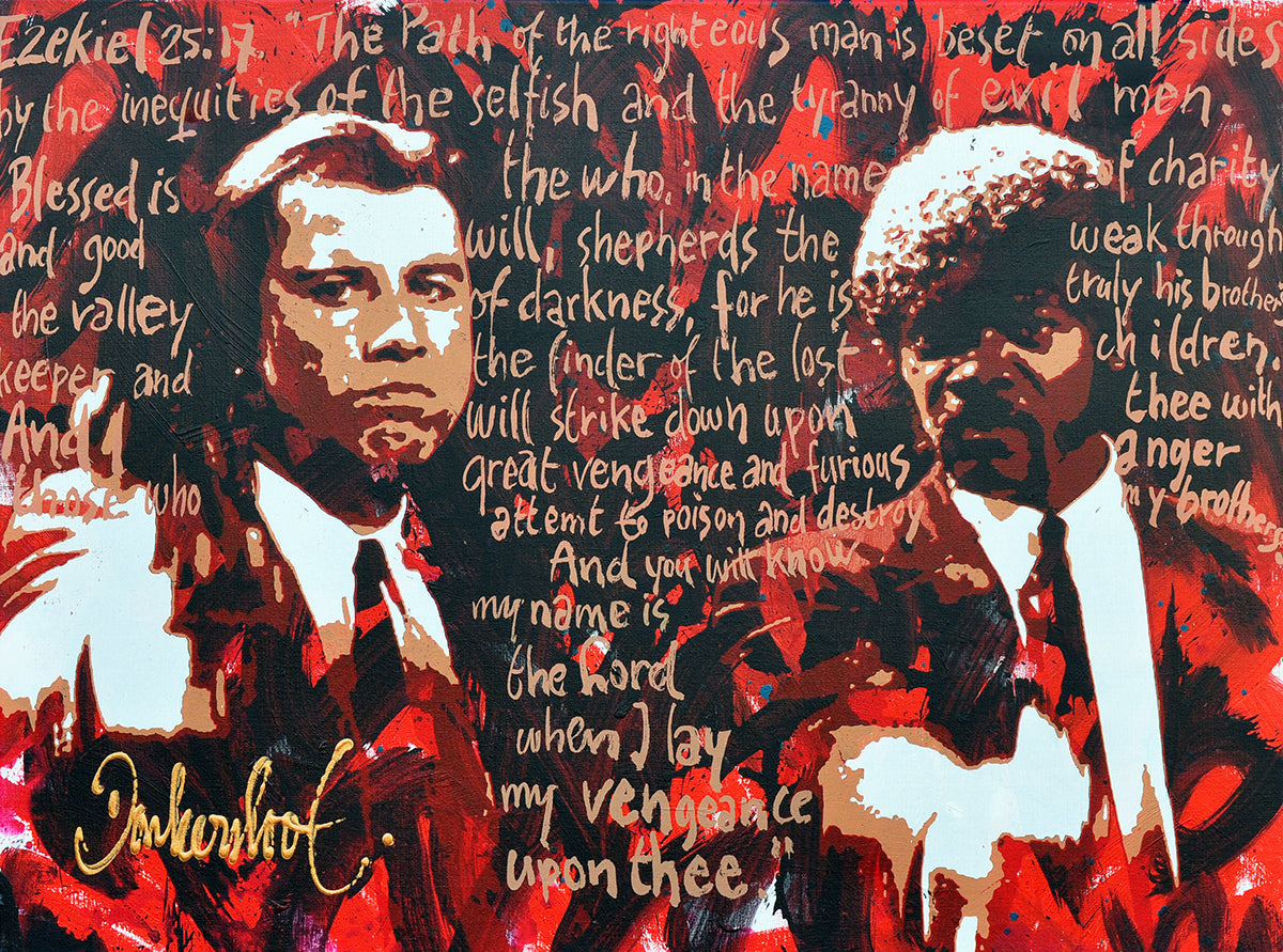 Peter Donkersloot — Pulp fiction (rood), mixed media