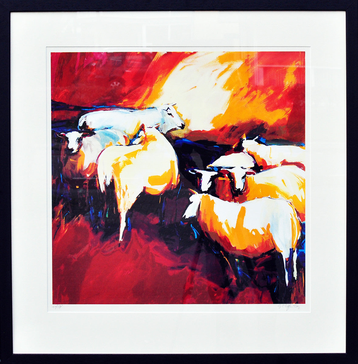 Gerda Elfring — Schapen, zeefdruk