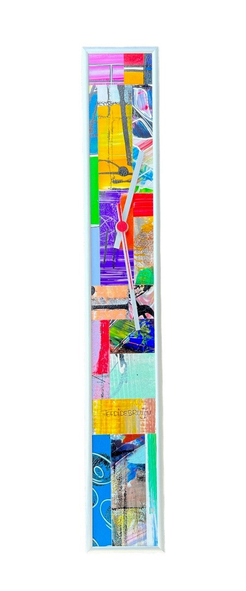 Ferdi de Bruijn — Wandklok Slim Alu 60 (5463), mixed media