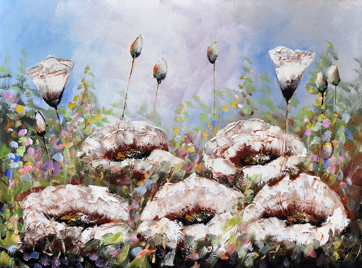 Jochem de Graaf — Natuur in bloei, olieverf op linnen