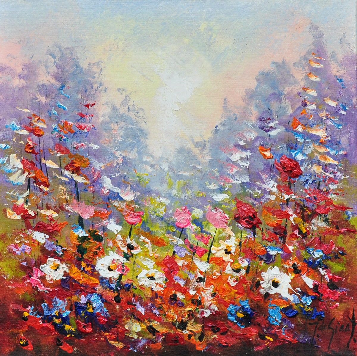 Jochem de Graaf — Bloemenzee, olieverf op linnen