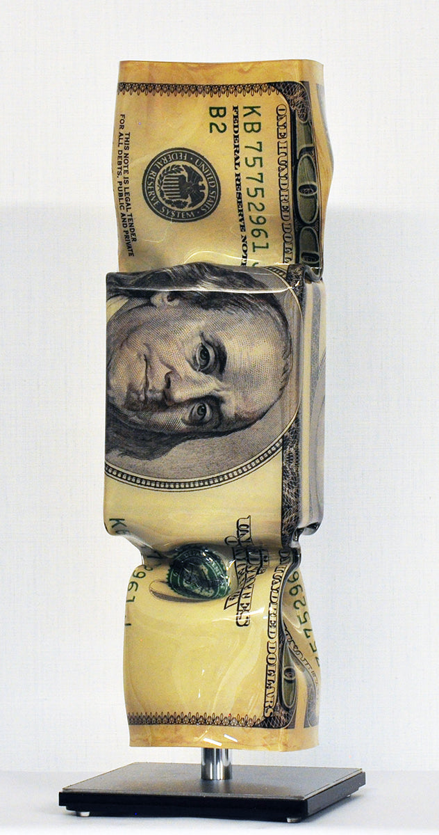 Ad van Hassel — Toffee M, USA old 100 Dollar, acrylaat