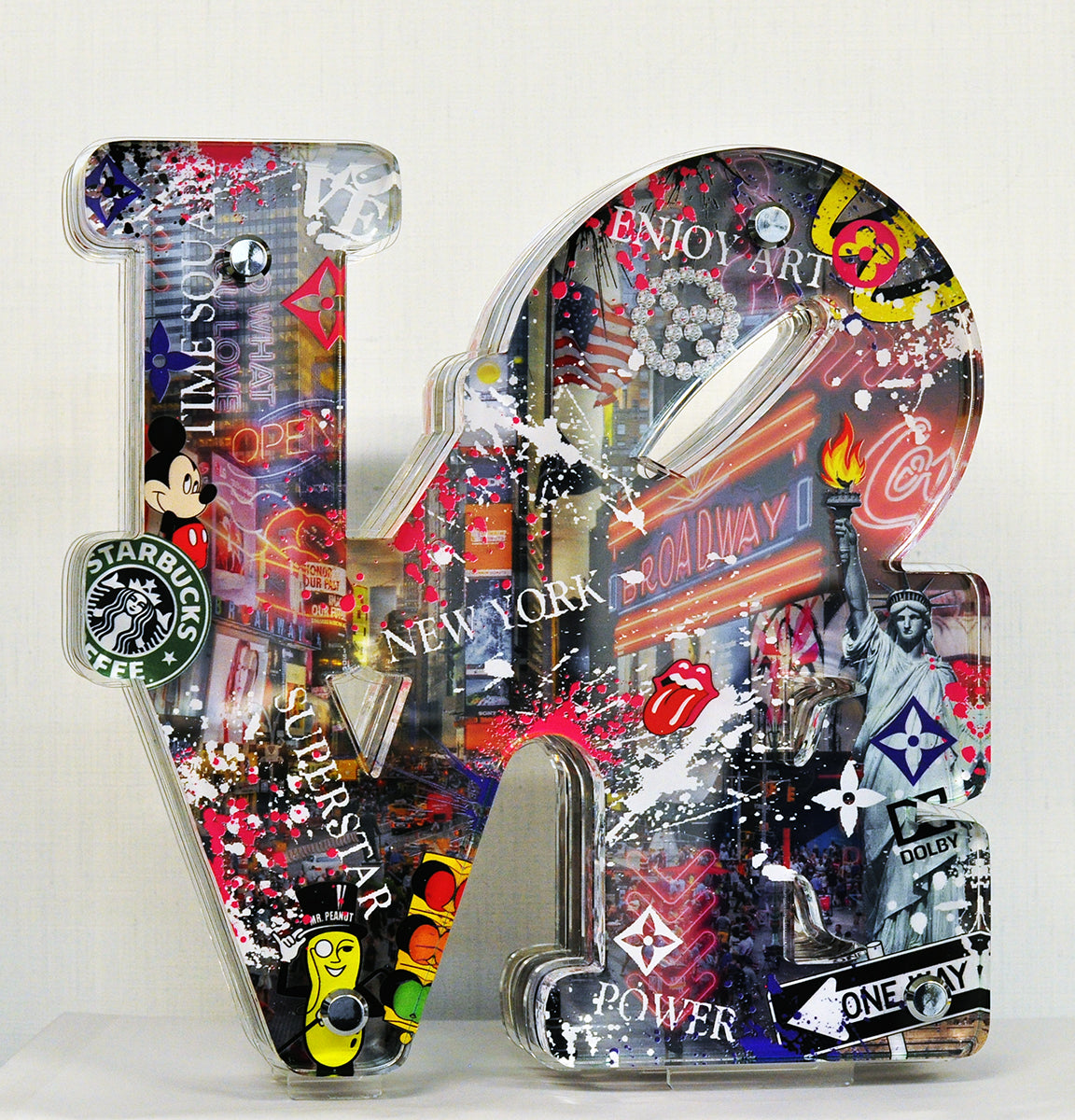 Ad van Hassel — Love, acrylaat (diverse lagen)