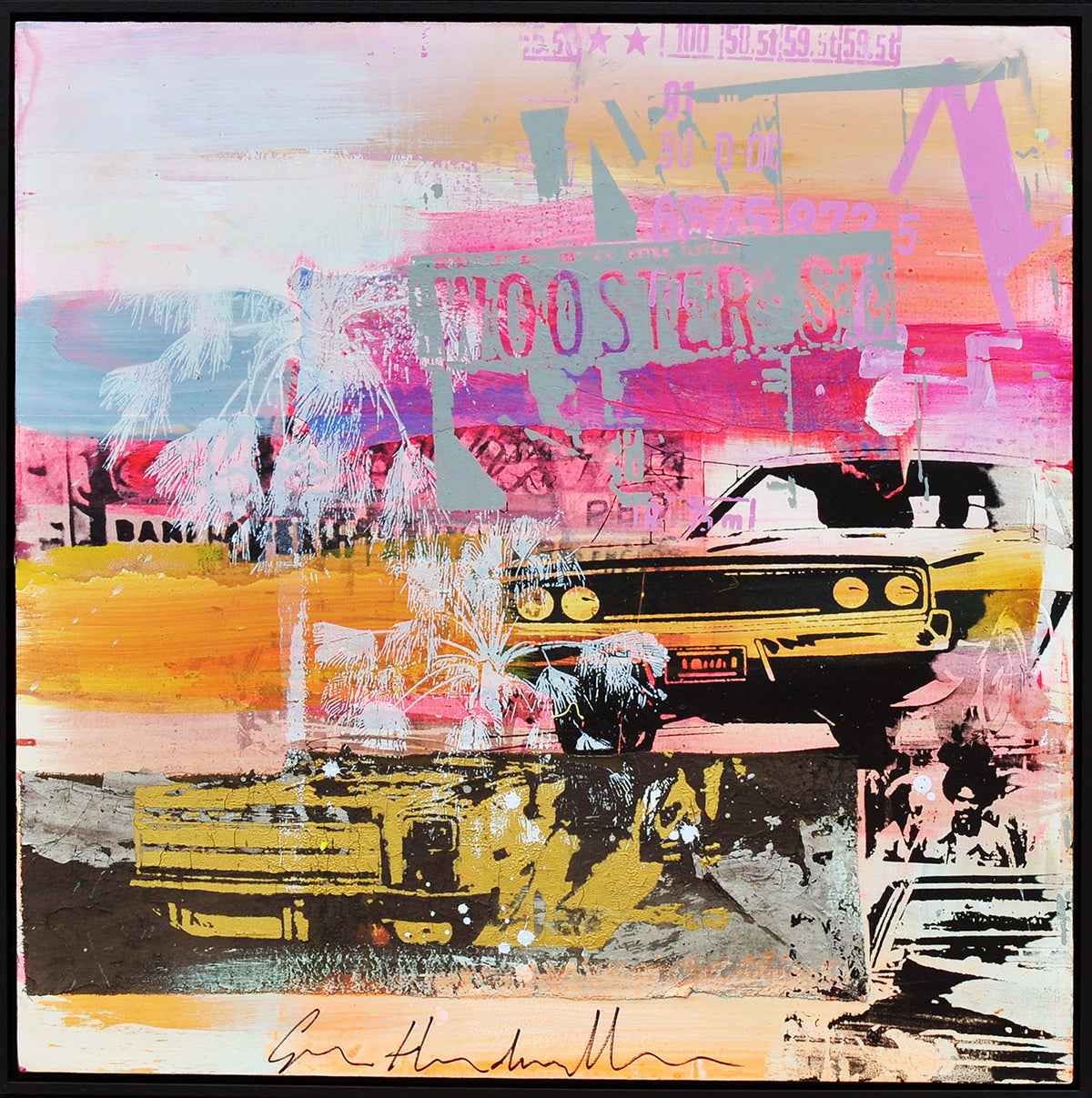 George Heidweiller — Bright City Lights, origineel op paneel