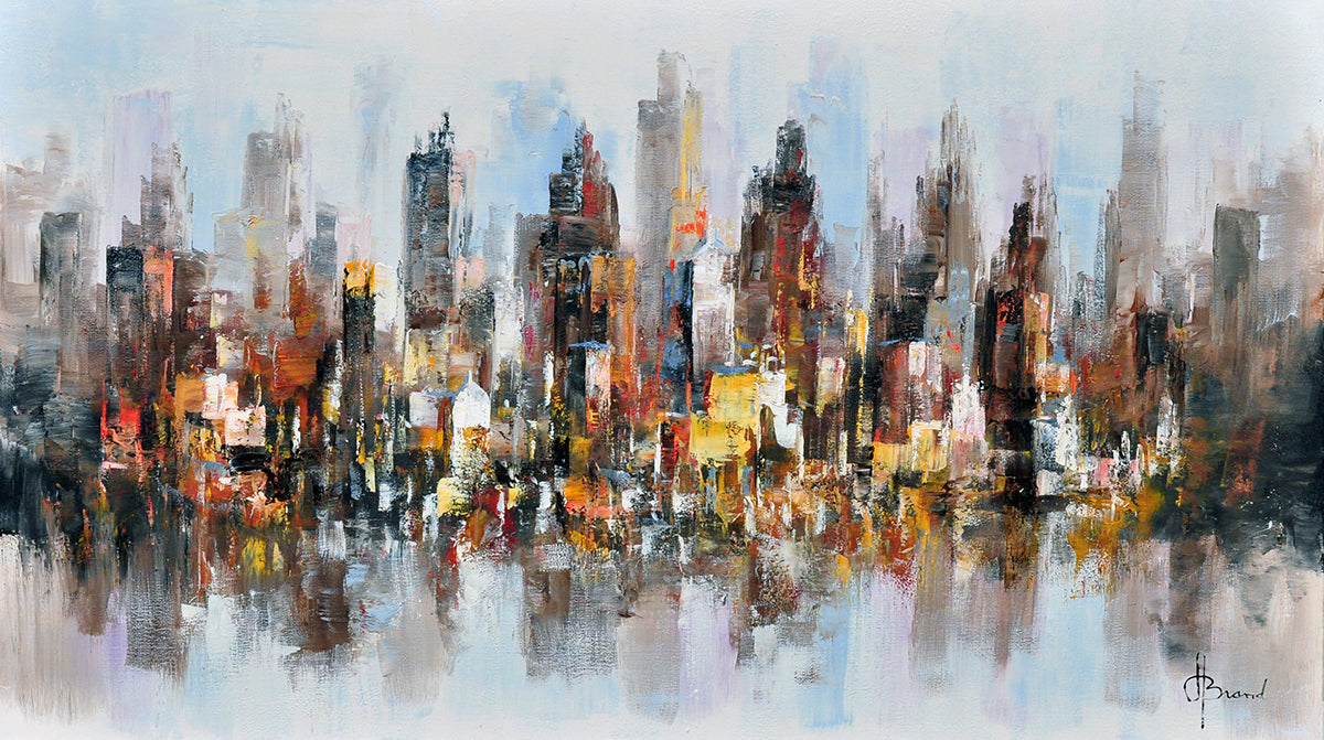 Henry Brand — Down town, olieverf op linnen
