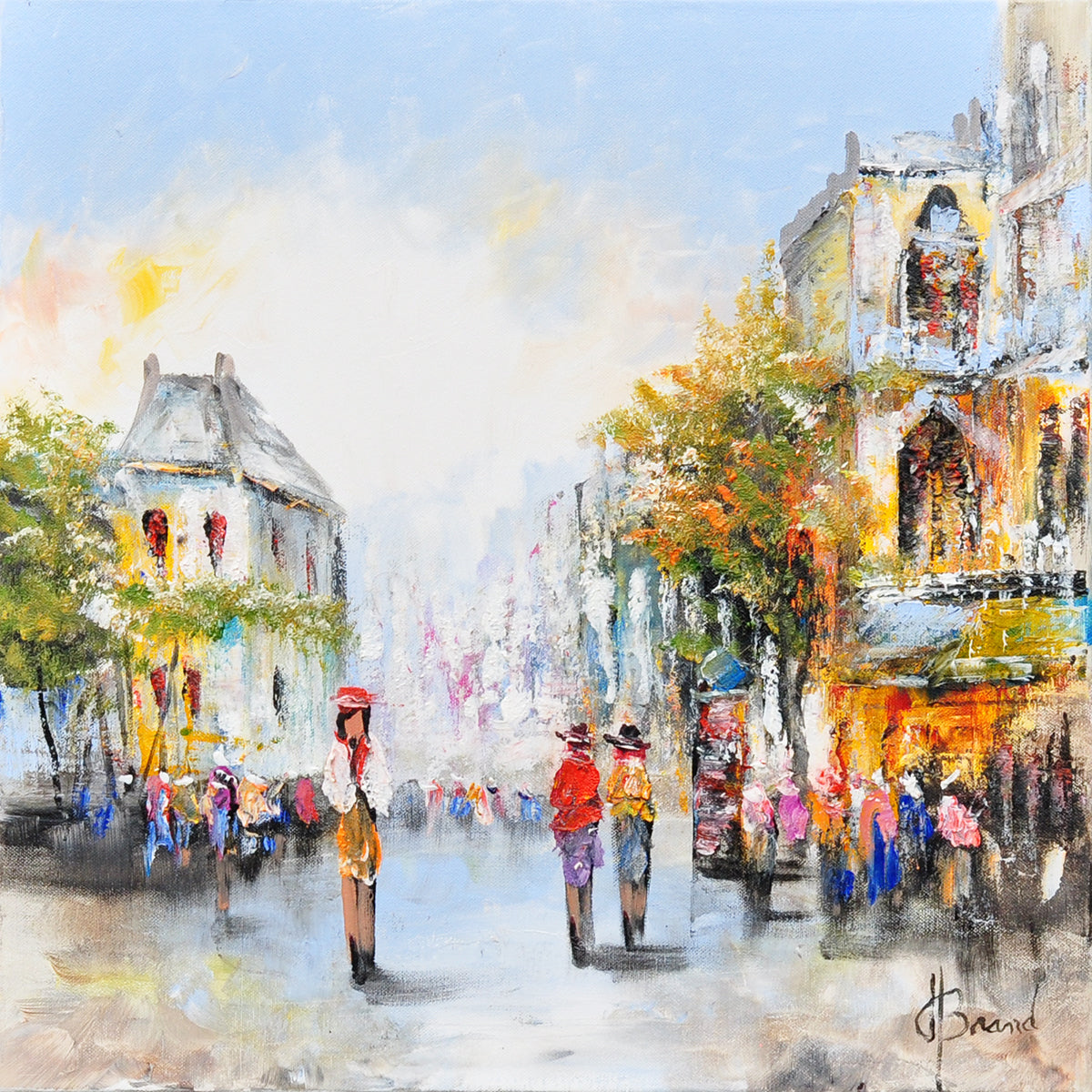 Henry Brand — Bistro Dynamiek, olieverf op linnen