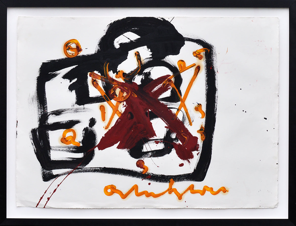 Anton Heyboer — Q, gouache (in museumglas)