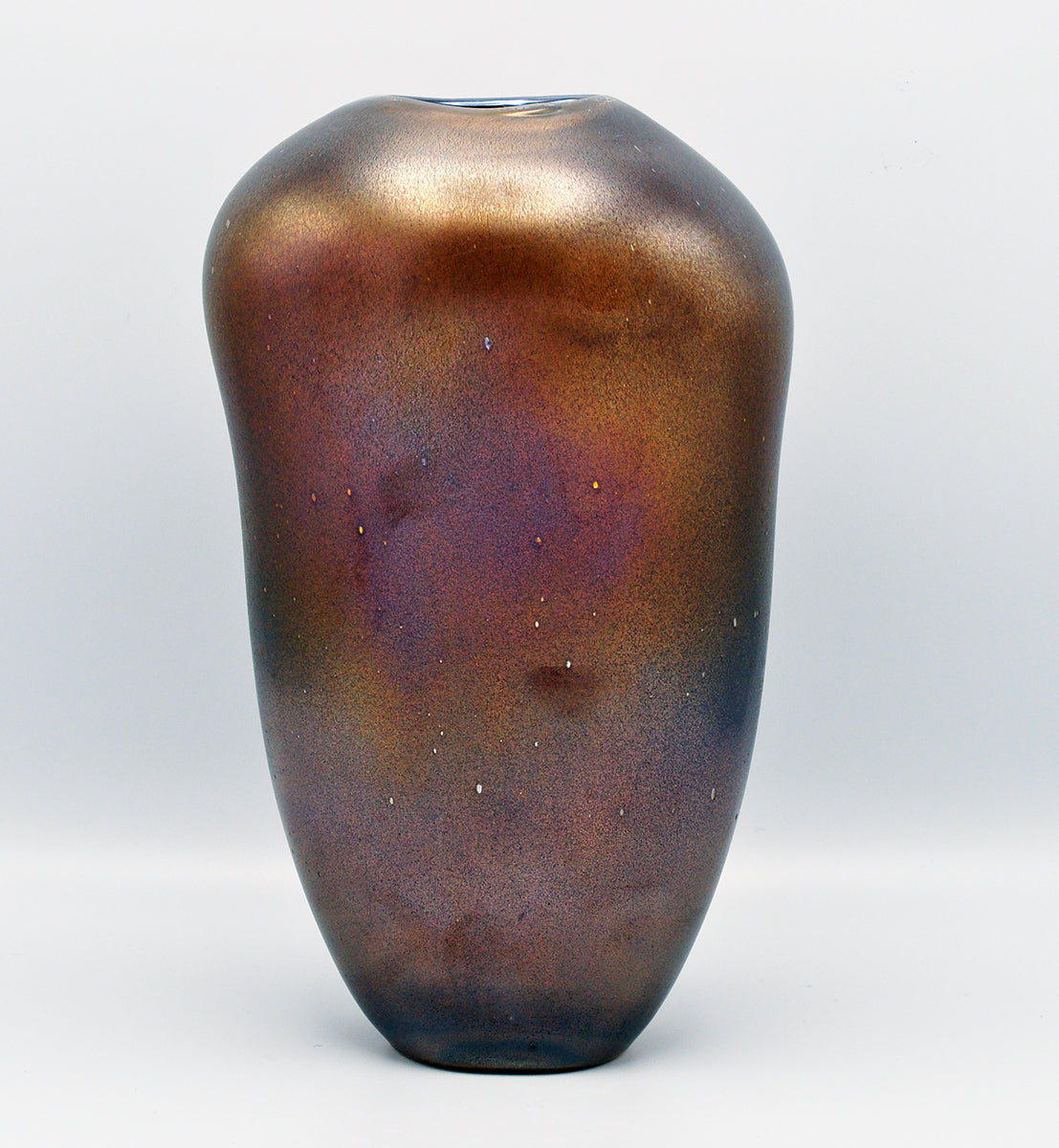 O4HOME — Kiezelvaas L, chocoladeglans, glas