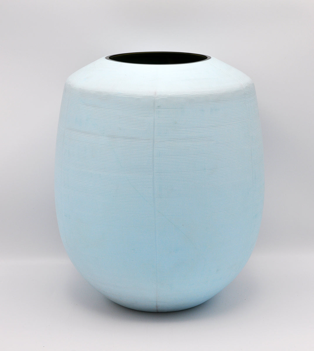 O4HOME — Vaas met uitsnede, rook/surf blauw (L), glas