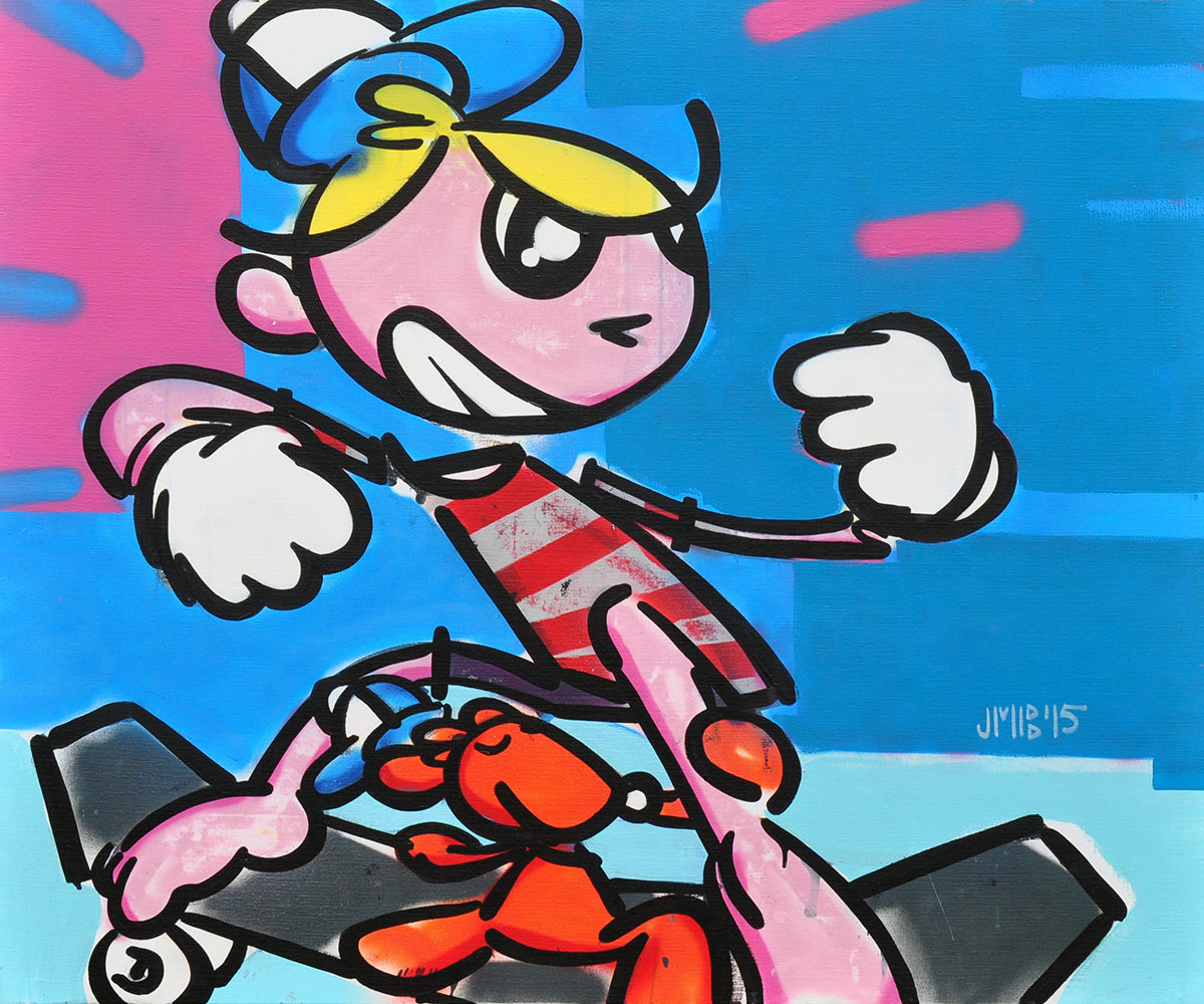 Jerry van der Bol — Pussy bike, acryl op linnen