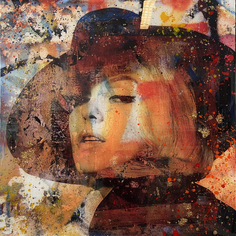 Karin Vermeer — Marilyn Monroe in orange, mixed-media