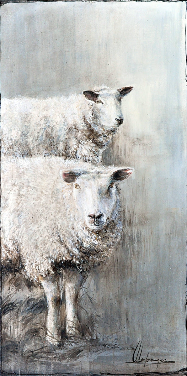 Annabelle Lanfermeijer — Nieuwsgierige schapen, gemengde techniek