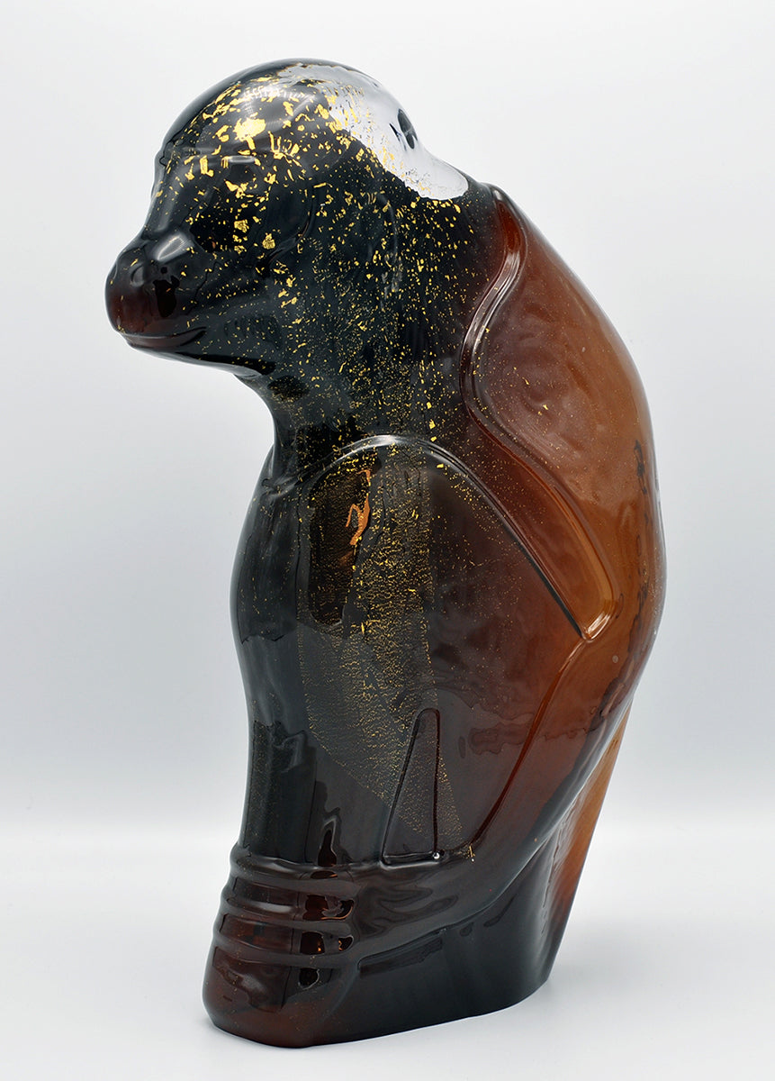 Cok van der Lee — Aap, gold-brown, glas
