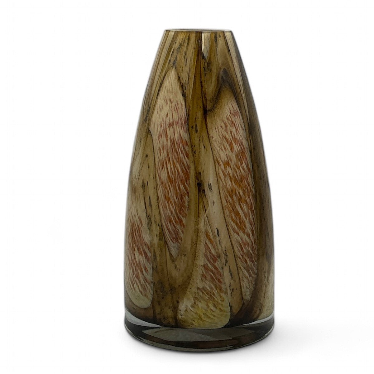 Loranto — Dune, vaas beige-bruin smal/hoog, glas