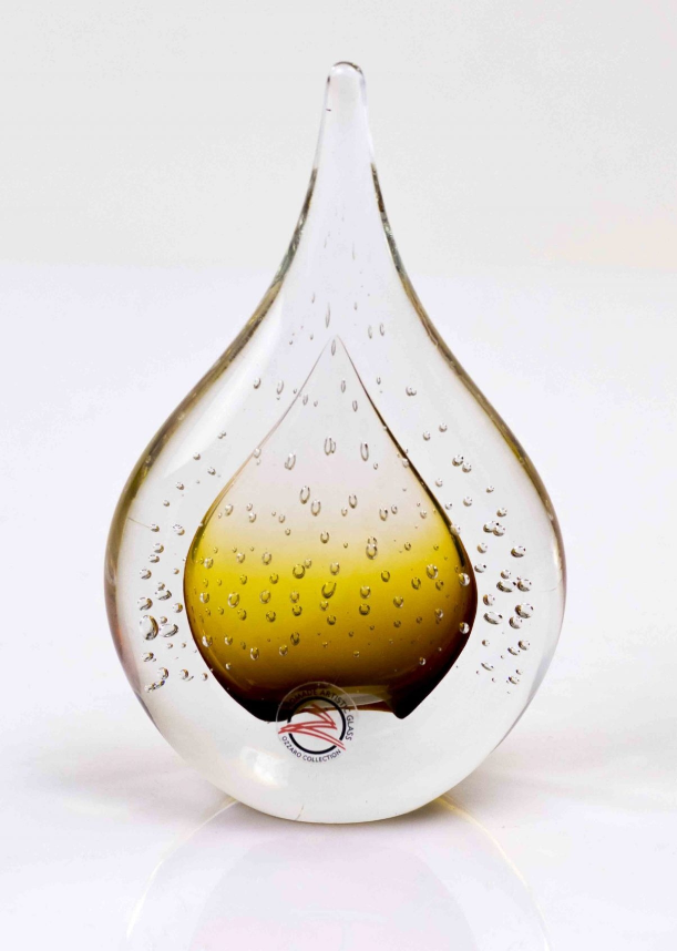 Loranto — Druppel plat klein, bruin, glas