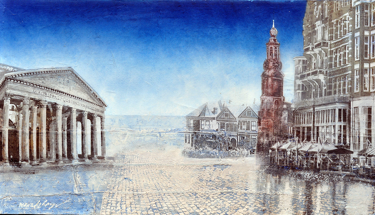 Marq — Pantheon meets SF and AMS, mixed media