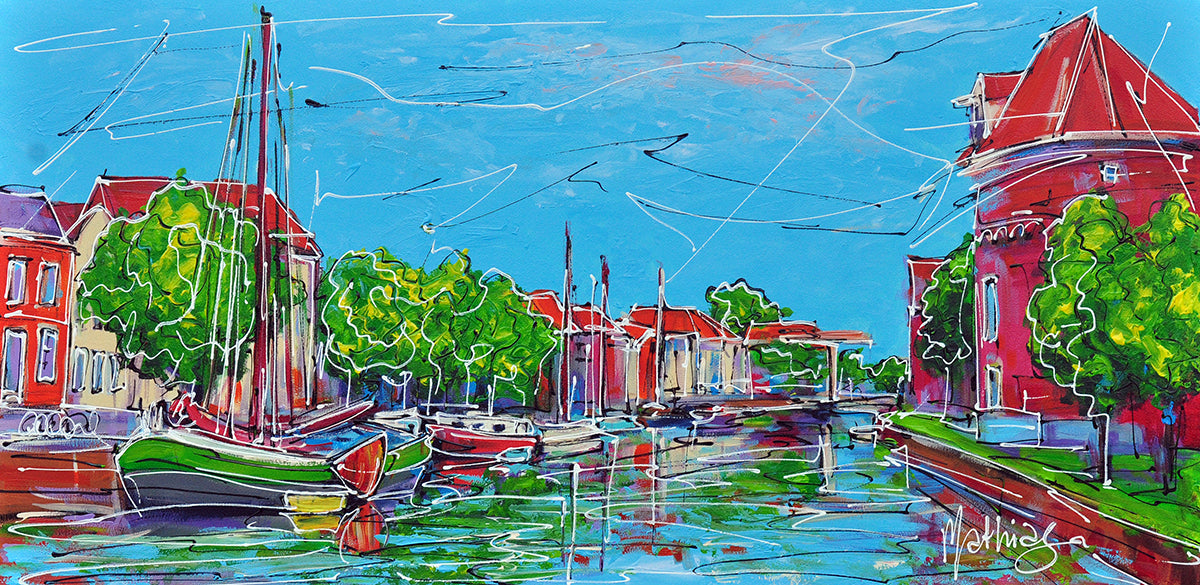 Mathias Schilder — Thorbeckegracht, acryl op linnen