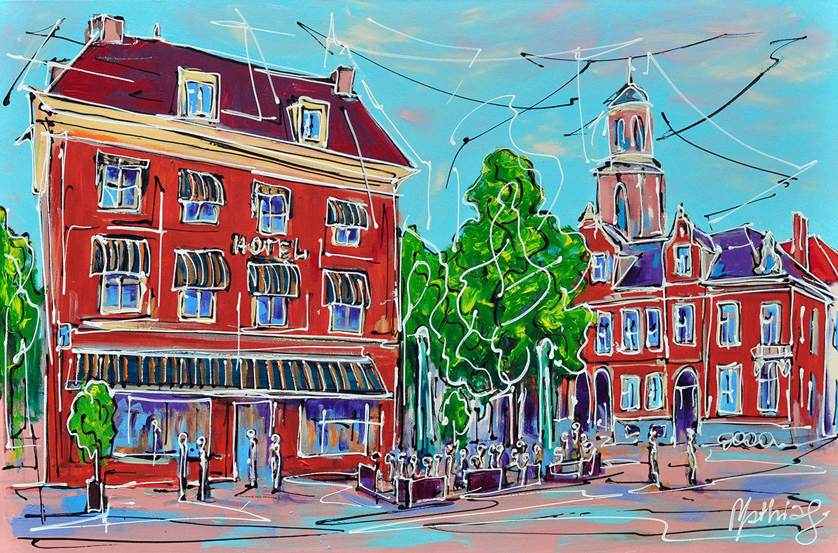 Mathias Schilder — Rodetorenplein, acryl op linnen