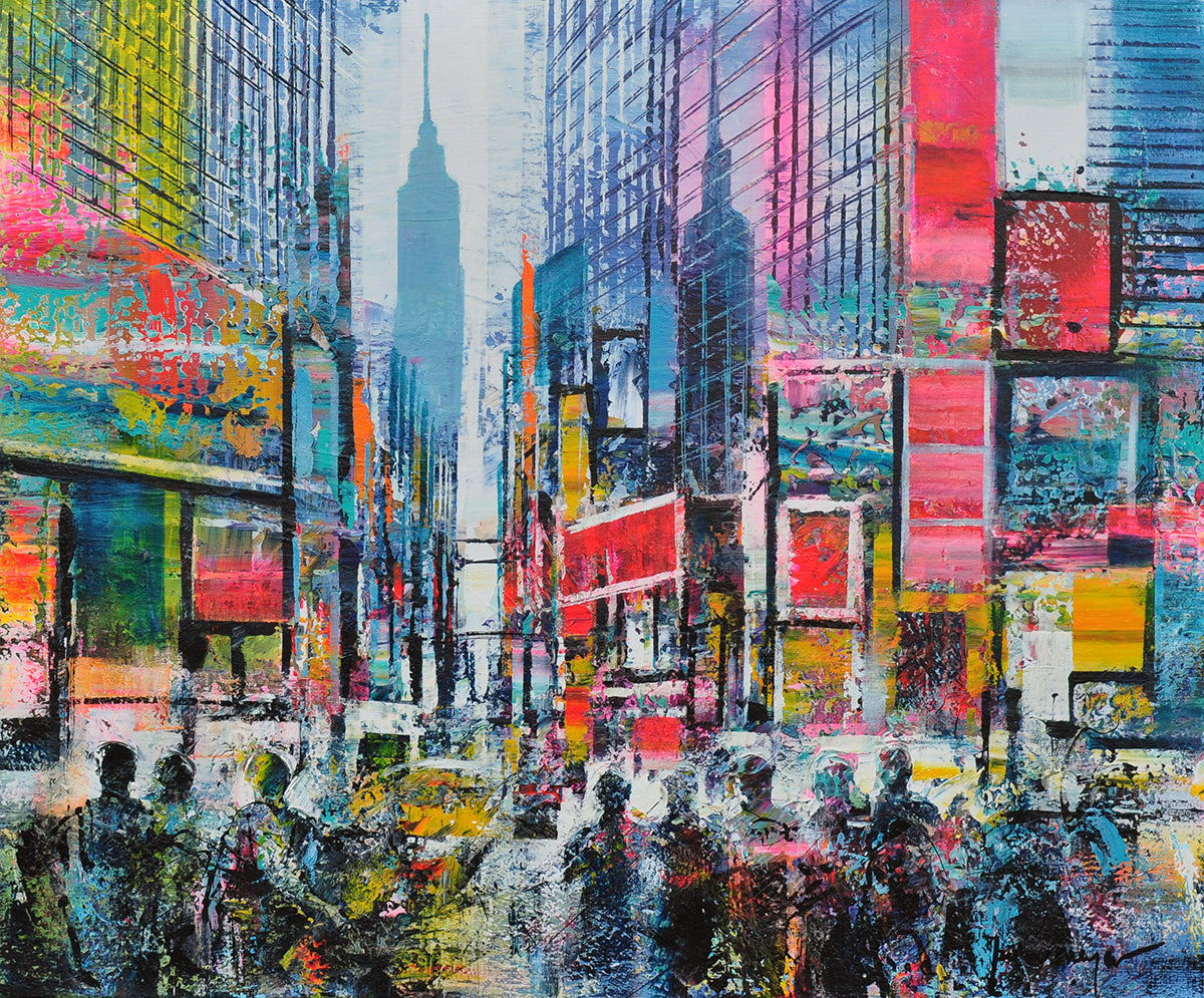 Peter Meijer — Kijk op Manhattan, acryl op linnen