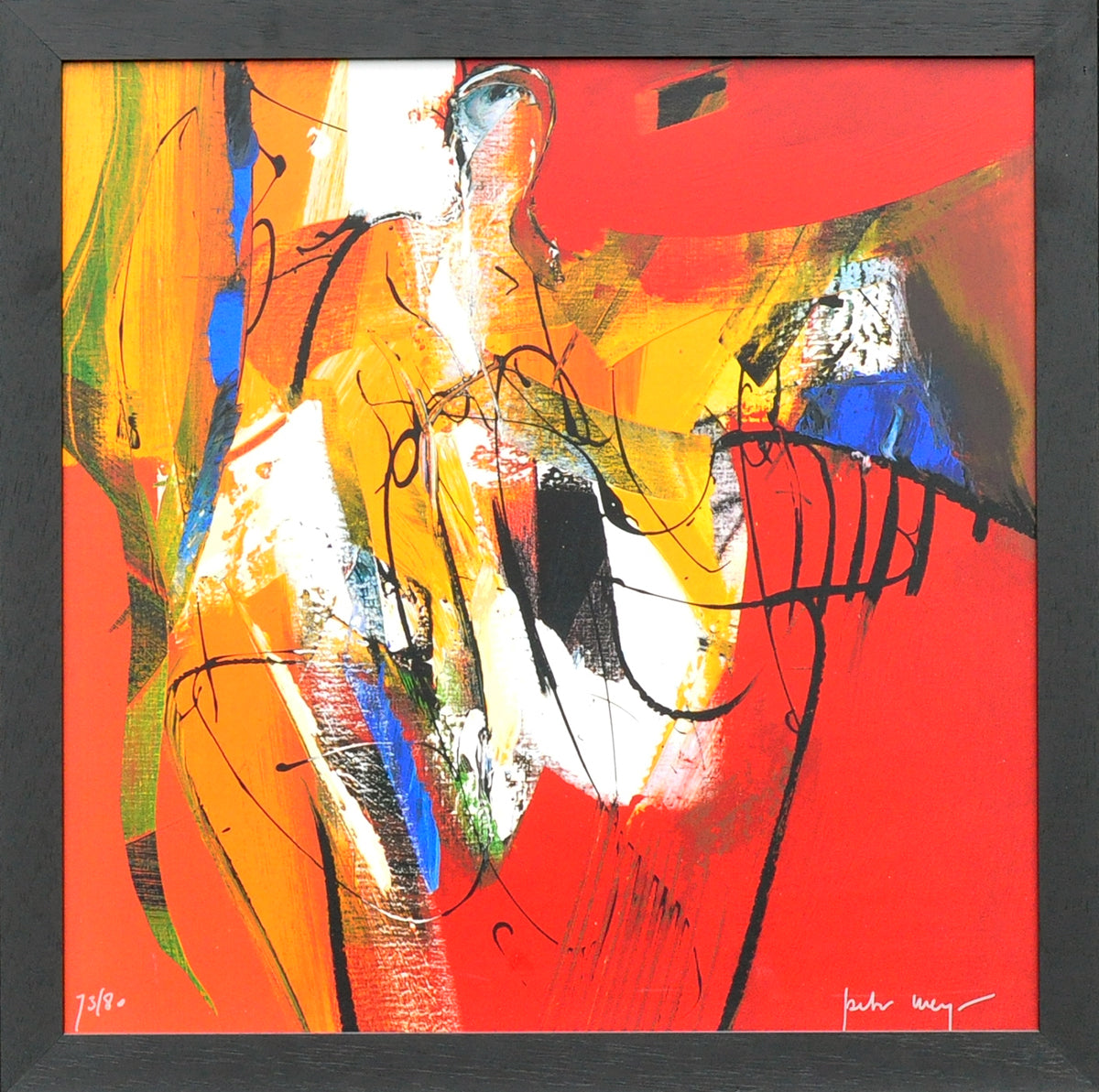 Peter Meijer — Zonder titel 1, zeefdruk op paneel