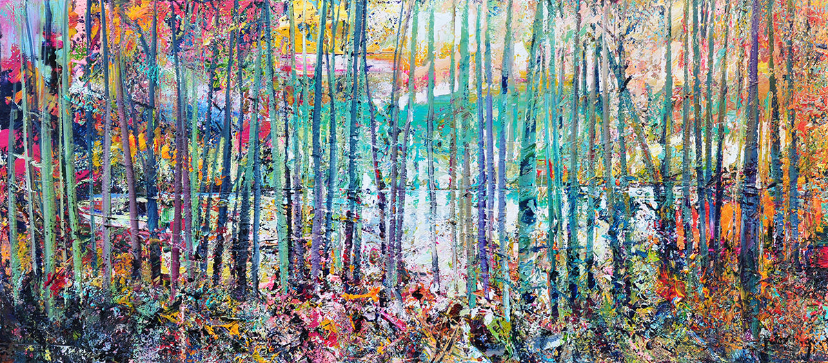 Peter Meijer — Oldambtster akkers en bomen, acryl op linnen