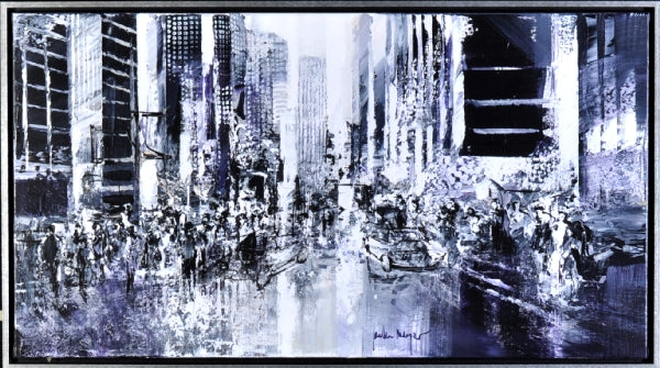 Peter Meijer — NY Manhattan Feb 1, acryl op linnen