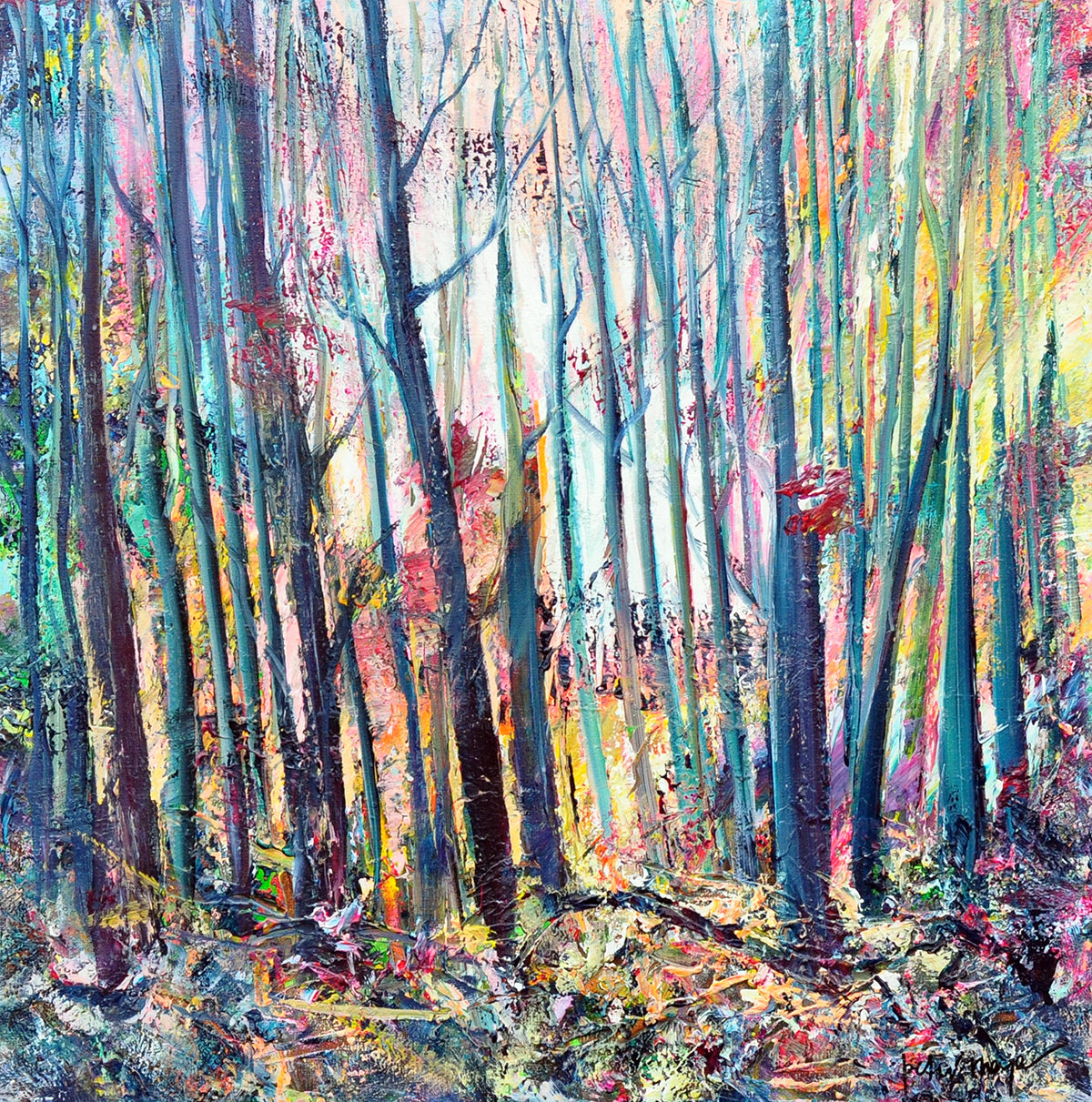 Peter Meijer — Enchanting Forest, acryl op linnen