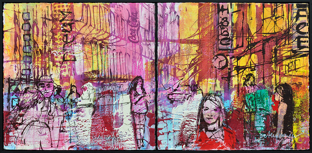 Peter Meijer — Broadway (tweeluik), gemengde techniek