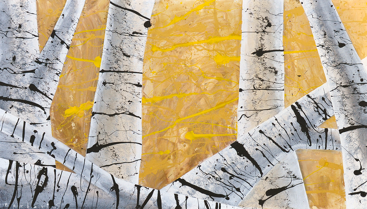 Norbertus — Golden forest, acryl op linnen