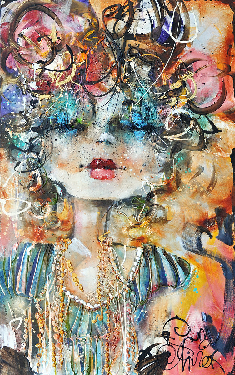 Guy Olivier — La Vie en Rose, mixed media