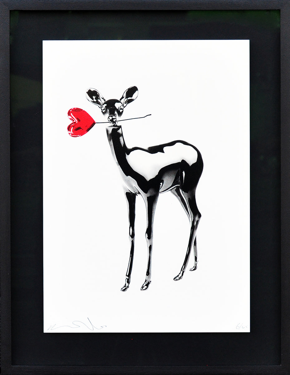 Paco Raphael — Oh Deer (red), vierlaagse zeefdruk