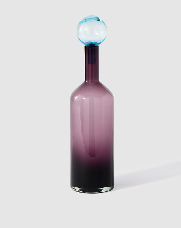 Pols Potten — Bubbles en Bottles, aubergine-blauw, high, glas