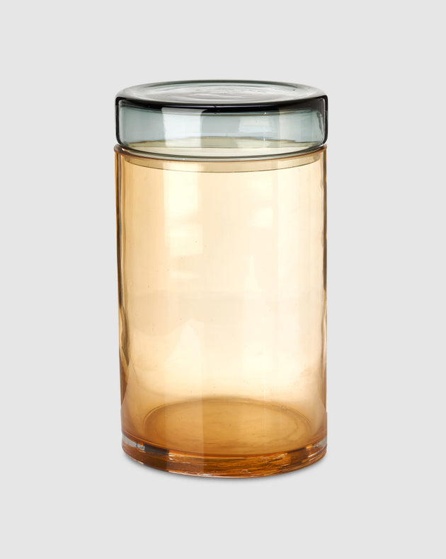 Pols Potten — Caps and jars, cognac-grijs M, glas