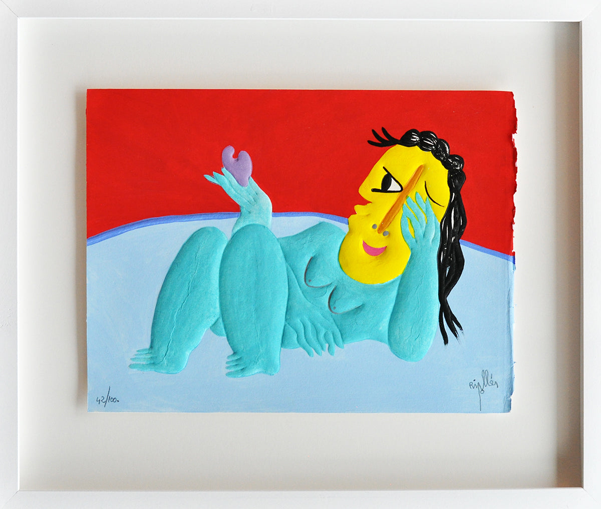 Juan Ripolles — Pensaudo en amores, materie ets (in museumglas)