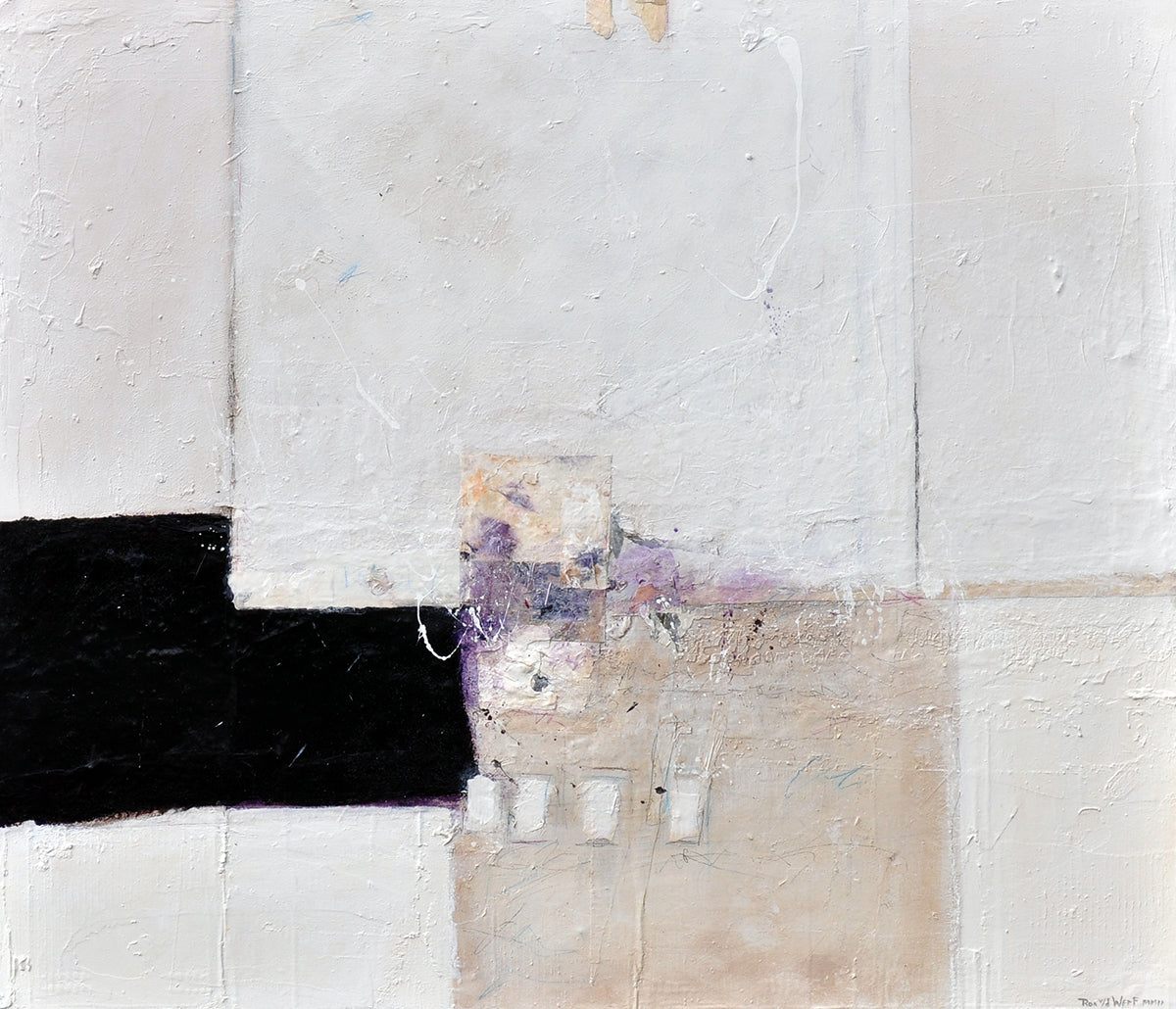 Ron van der Werf — Purple heart, acryl op paneel