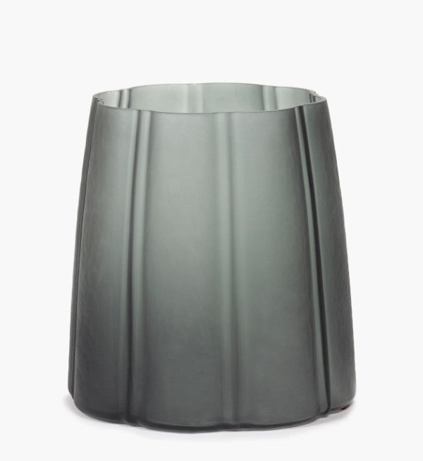 SERAX — Shapes, vaas donker grijs (Piet Boon), glas